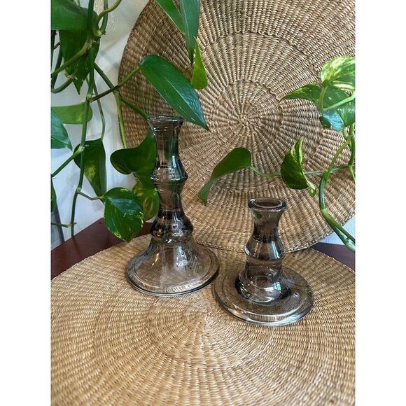 Two glass Candelabra decor - Picture 1 of 10
